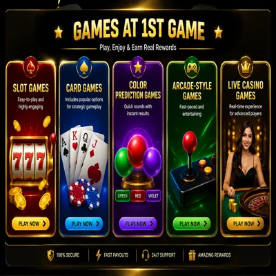 1ST Game
Slots
Card
Color
Arcade
Live Casino