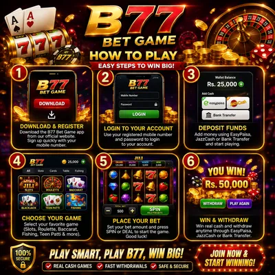 B77 Bet Game 2026 | Simple Online Gaming App with Reward-Based Features 3 B77 Bet Game
Play Smart, win Big
